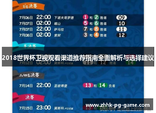 2018世界杯卫视观看渠道推荐指南全面解析与选择建议